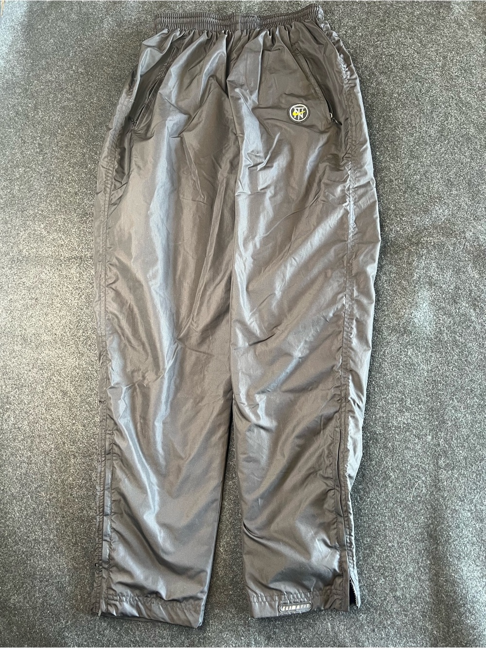 Vintage‎ 90s Nike Town Windbreaker Black Track Pants Men’s Size M Zipper Ankle